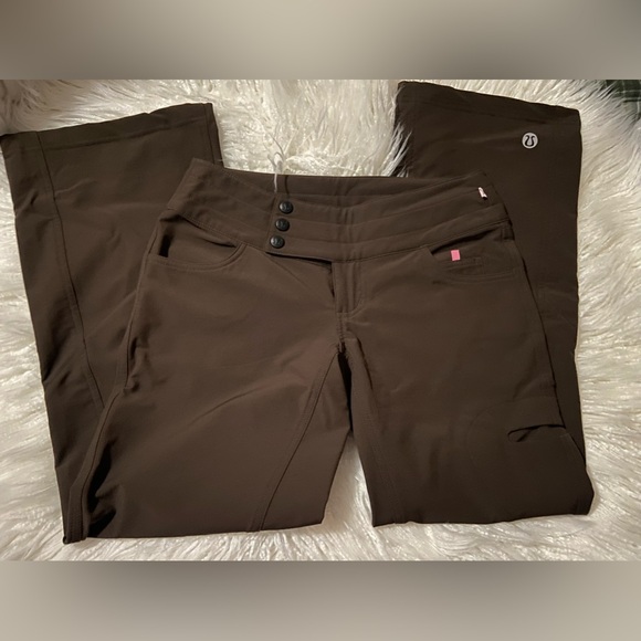 LULULEMON Pants Womens Three Buttons Wide Legs - Brown